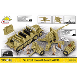 Cobi 1/35 Scale: Sd.Kfz.8 Towing 8.8cm Flak 36 Brick Model Kit Cobi