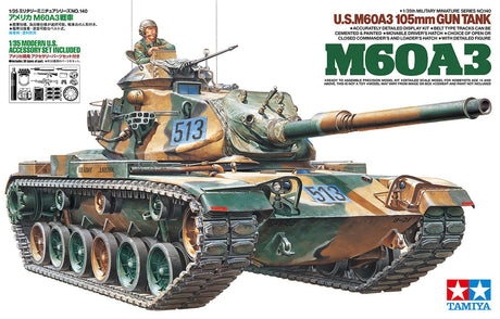 Tamiya 1/35 U.S. M60A3 105mm Gun Tank Scale Model Tamiya