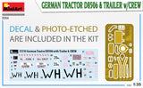MiniArt 1/35 German Tractor D8506, Trailer w/Crew Scale Model [variant_option4]