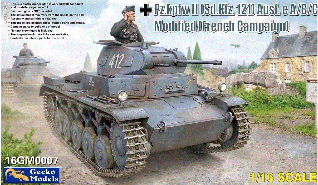 Gecko 1/16 Panzer 2 AusF Modified, French Campaign
