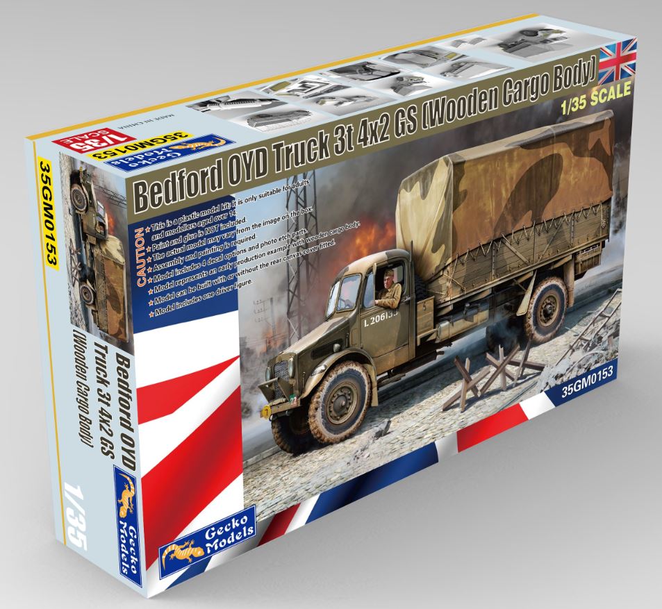 Gecko 1/35 Bedford OYD Truck 3t 4×2 GS (Wooden Body).