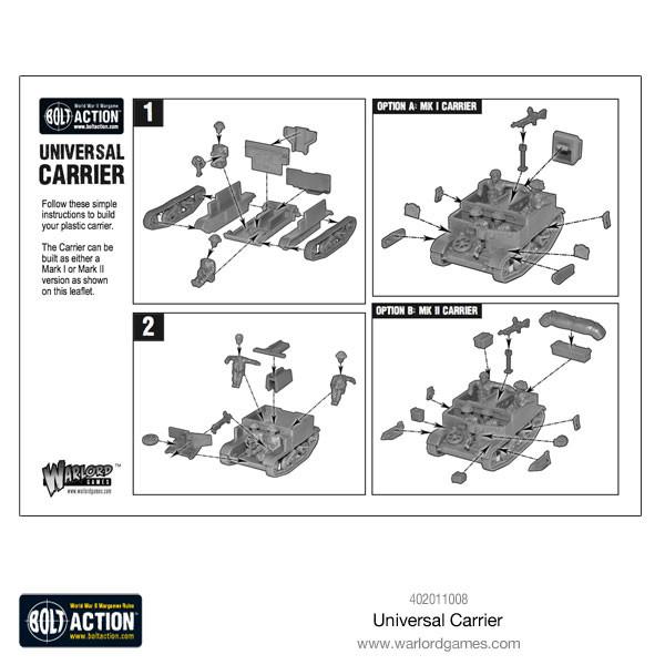Warlord Games Bolt Action - British Universal Carrier CHECK Kits warlord games Ltd
