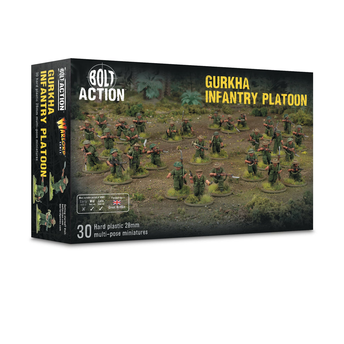 Warlord Games Bolt Action 1/56 - Gurkha Infantry Platoon NEEDS PRICE CONFIRMATION MODELS warlord games Ltd