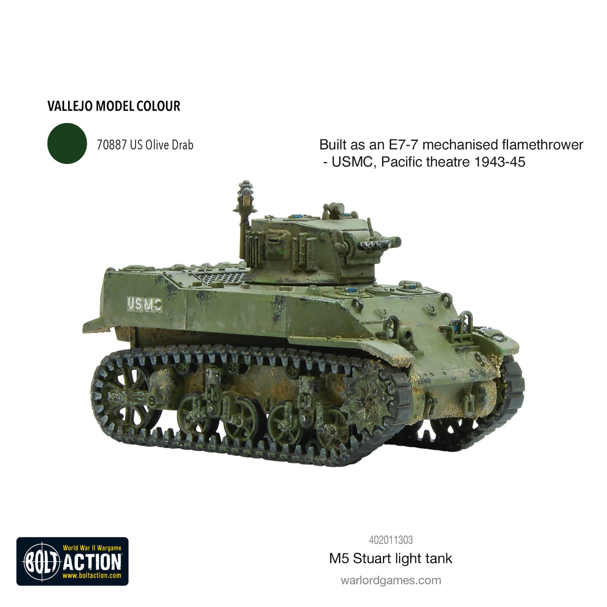 Warlord Games Bolt Action - M5 Stuart Light Tank Scale Model warlord games Ltd
