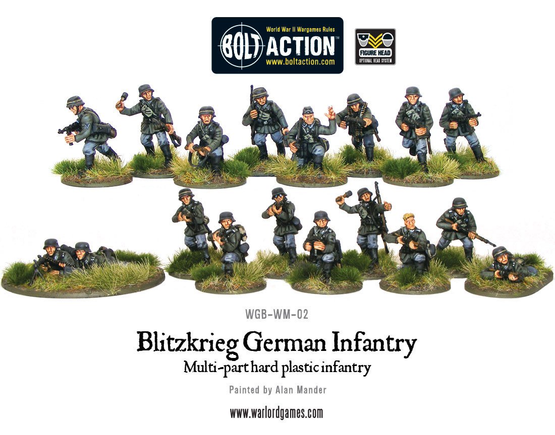Warlord Games Bolt Action 1/56 Scale - Blitzkrieg German Infantry Platoon Scale Model warlord games Ltd