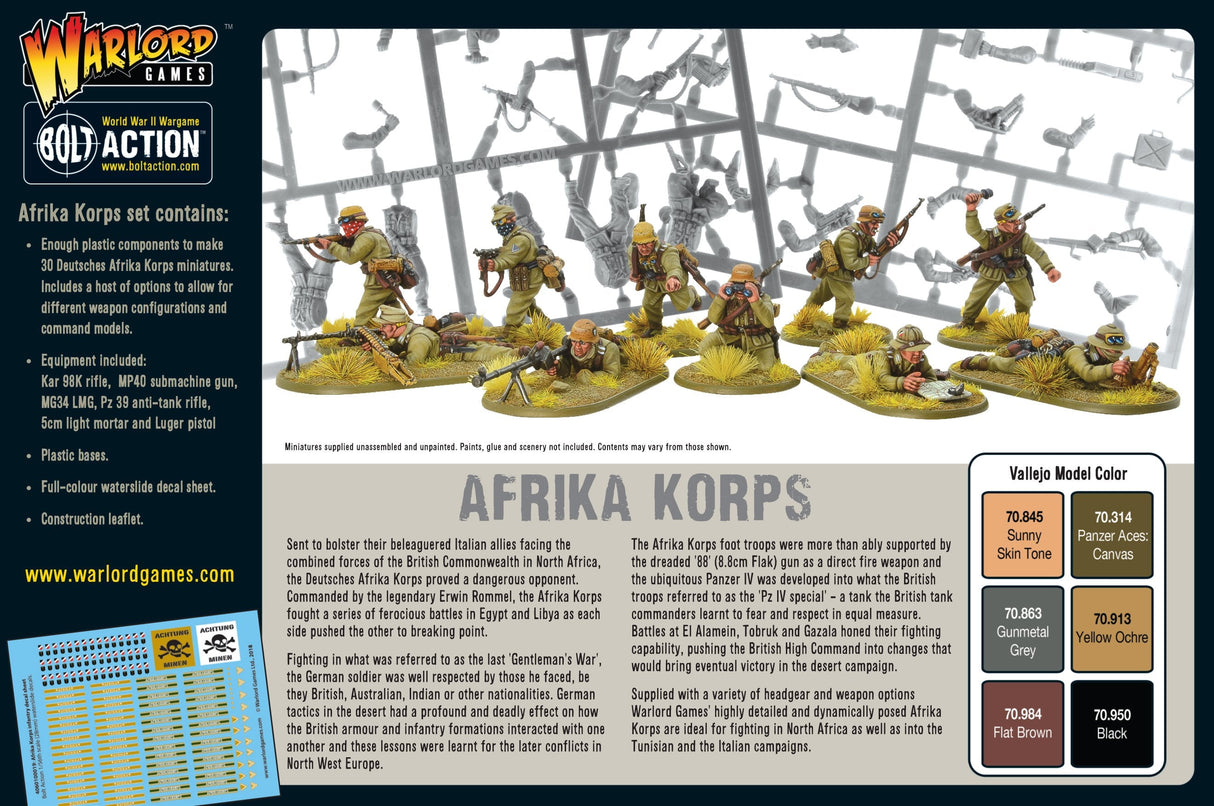 Warlord Games Bolt Action - German Afrika Korps Infantry CHECK Kits warlord games Ltd