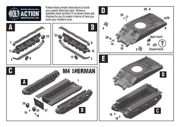 Warlord Games Bolt Action - US M4 Sherman Medium Tank Scale Model warlord games Ltd