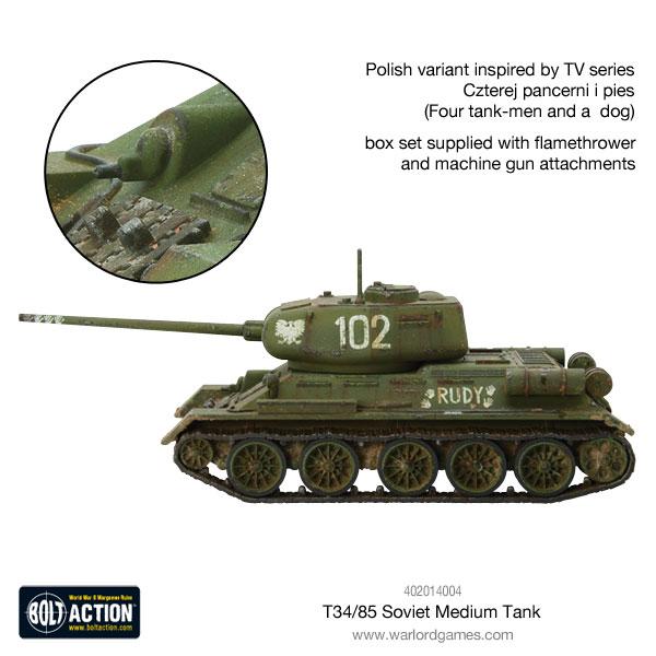 Warlord Games Bolt Action - T34/85 Medium Tank Scale Model warlord games Ltd
