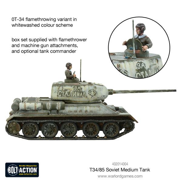 Warlord Games Bolt Action - T34/85 Medium Tank Scale Model warlord games Ltd