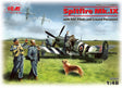 ICM 1/48 Spitfire Mk.IX with RAF Pilots and Ground Personnel CHECK Kits ICM