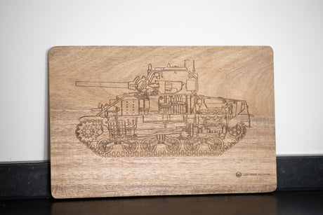 The Tank Museum Sherman Chopping Board Homeware Widdop Bingham