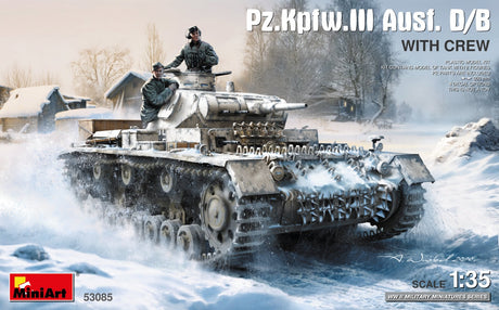 Miniart 1/35 Pz.Kpfw.III Ausf. D/B with Crew Scale Model MiniArt