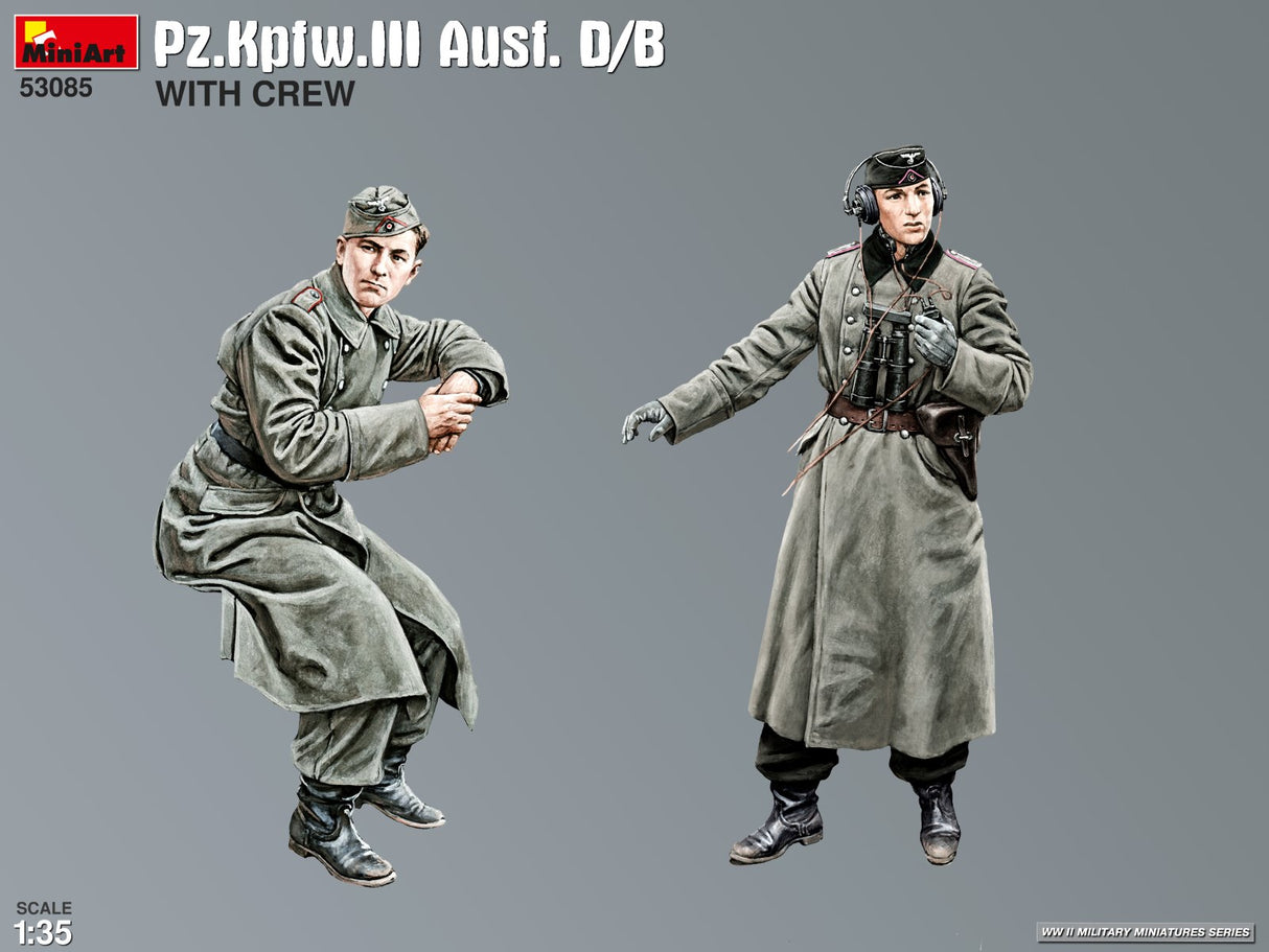 Miniart 1/35 Pz.Kpfw.III Ausf. D/B with Crew Scale Model MiniArt