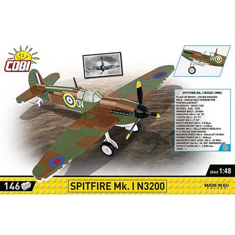 Cobi 1/48 Scale Spitfire MK.I N3200 Brick Model Kit Cobi