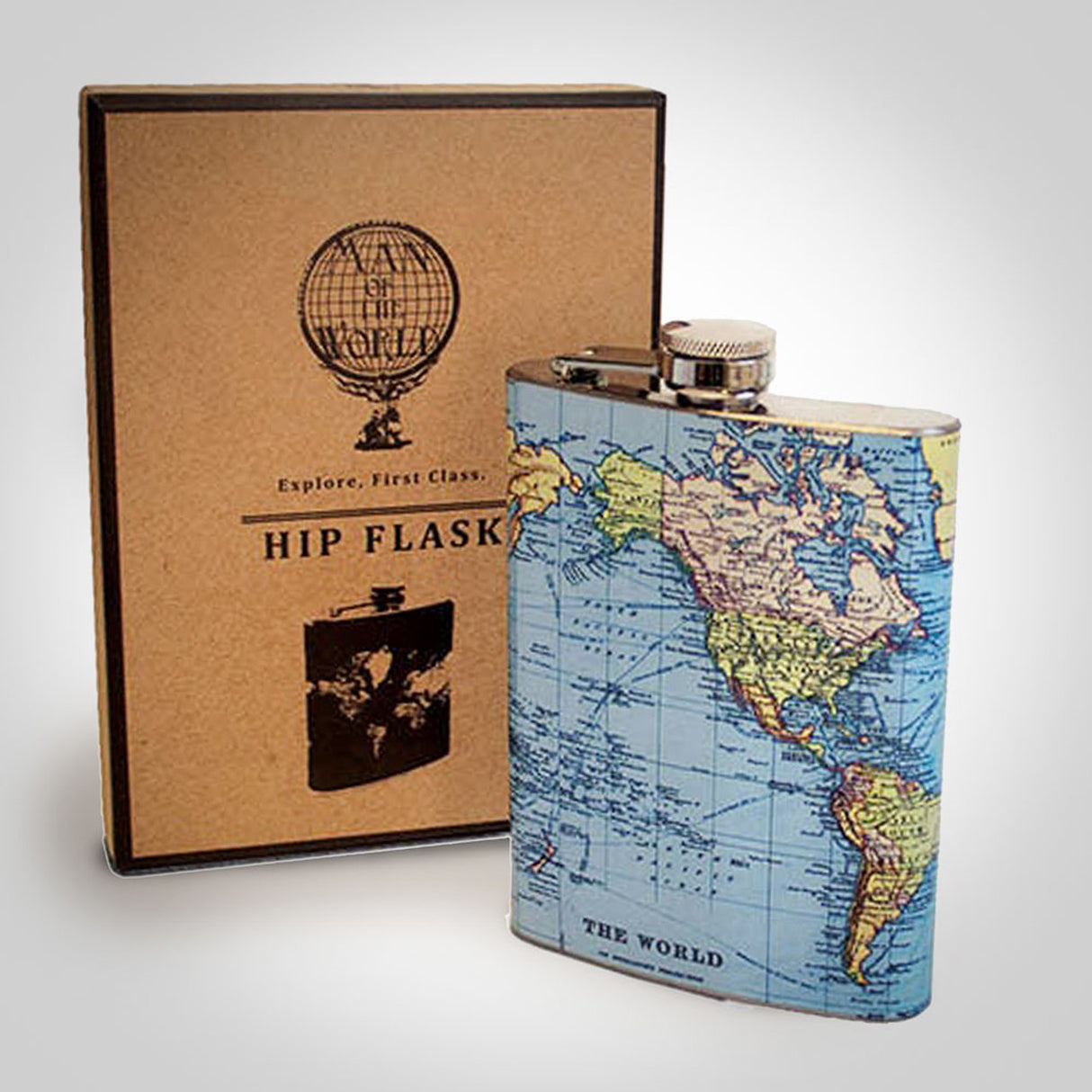 Man of the World Hip Flask
