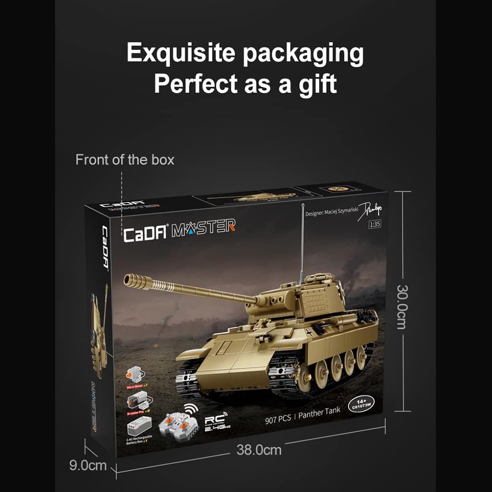CaDA Remote Control Brick Model Panther Tank Brick Model Kit [variant_option4]
