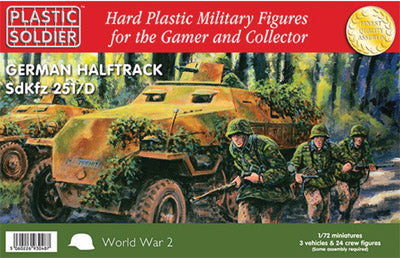 The Plastic Soldier Company 1/72 SdKfz 251/D German half track x (3)