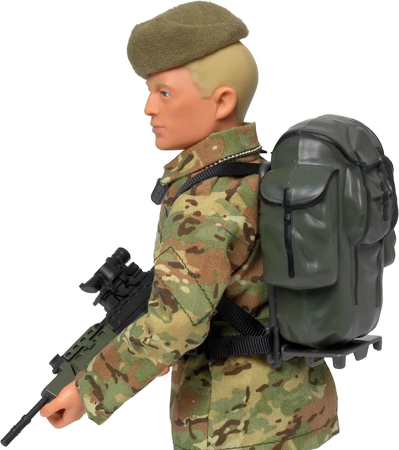 Action man deals backpack