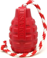 K-9 Grenade Dog Toy With Rope Homeware Red [variant_option4]