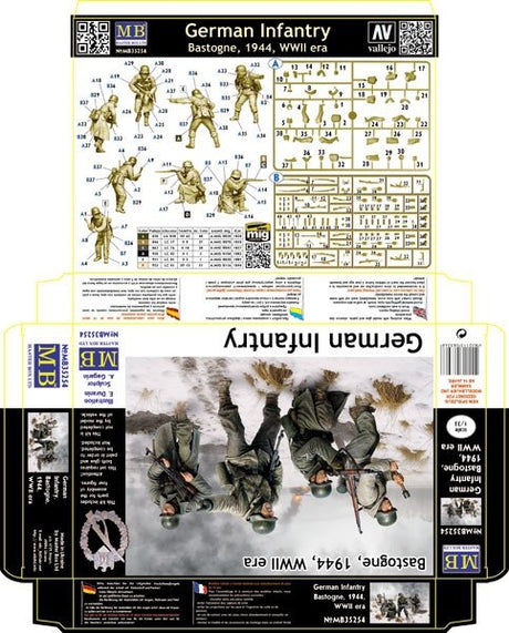 Masterbox 1/35 German Infantry, Bastogne 1944 WWII Scale Model Master Box