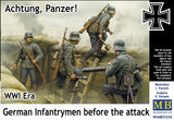 Masterbox 1/35 German Infantry WW1 Achtung Panzer Scale Model Master Box
