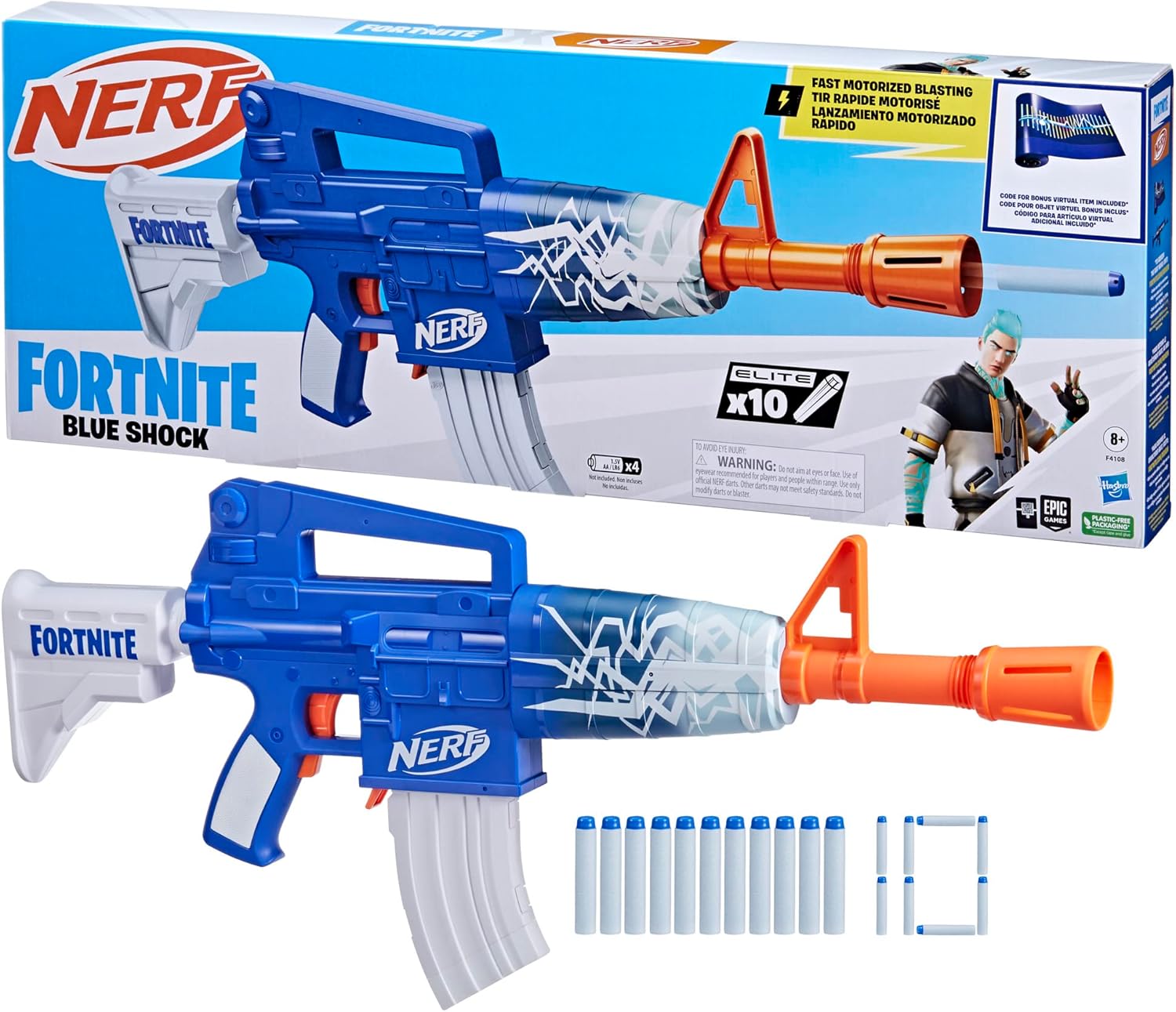 ナーフNERF FORTNITE BLUE SHOCK & FLARE セット Amazon.com: NER FORTNITE Blue Shock : Toys & Games