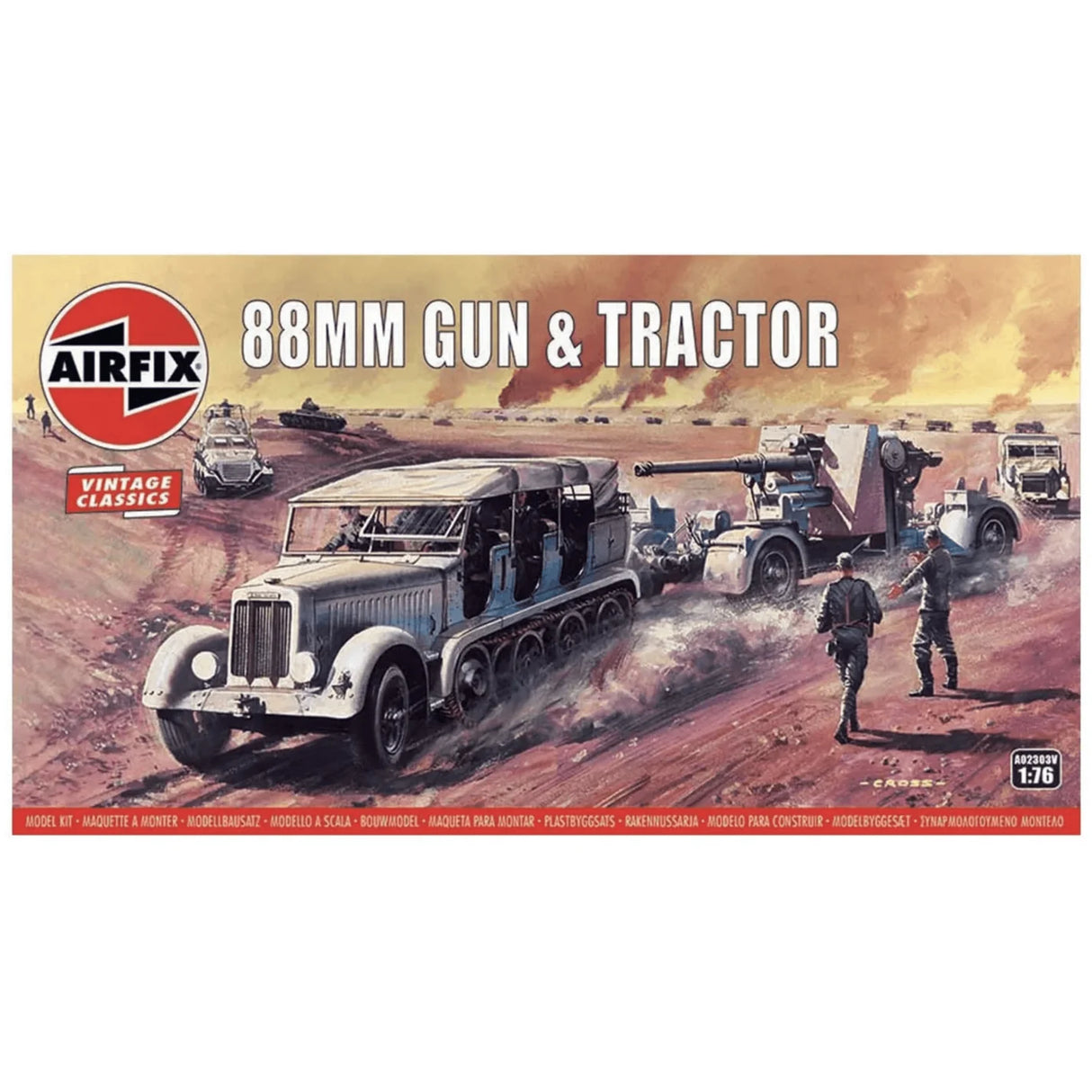 Airfix 1:76 Scale 88mm Gun And Tractor