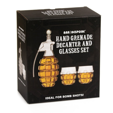 Grenade Decanter and Glasses