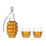 Grenade Decanter and Glasses