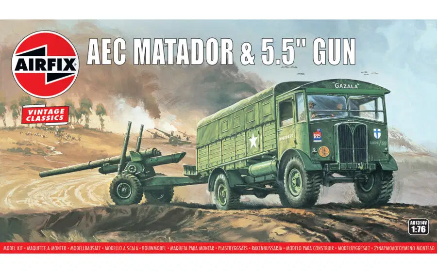 Airfix 1:76 Scale AEC Matador And 5.5" Gun