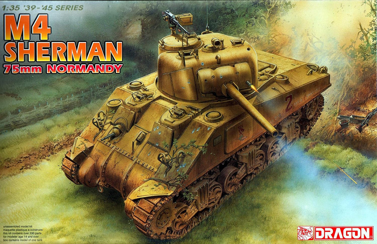 Dragon 1/35 M4 Sherman 75mm Normandy Tank CHECK Kits Dragon