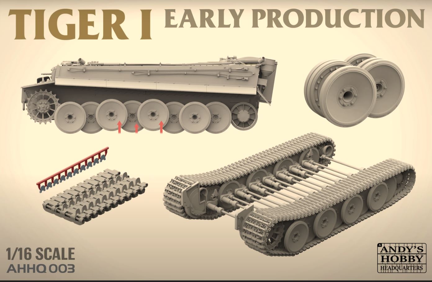 Takom 1/16 Tiger 1 Tank Ausf E Early Production 