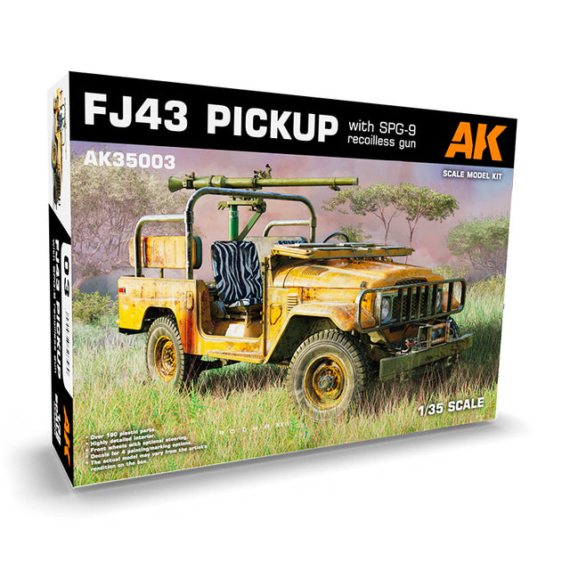 AK 1/35 FJ43 Pickup with SPG-9 Recoilless Gun Scale Model AK