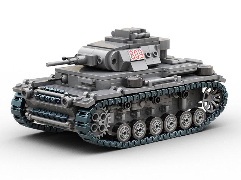 Build Army 1:33 Panzer III Ausf.J (CHECK) Brick Model Kit Build Army