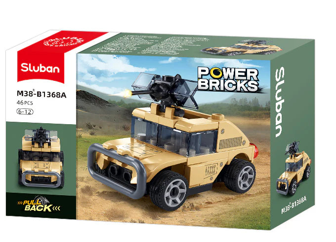 Sluban Pull Back Armored Jeep Brick Model Kit Kombat
