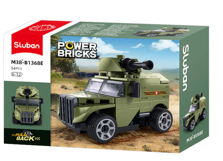 Sluban Pull Back Armored Vehicle Brick Model Kit Kombat