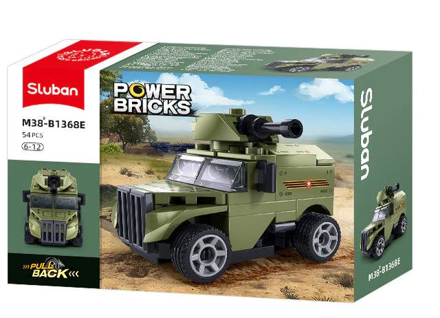 Sluban Pull Back Armored Vehicle Brick Model Kit Kombat