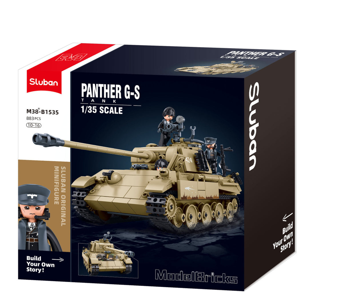 Sluban 1/35 Panther G-S CHECK Brick Model Kit Kombat