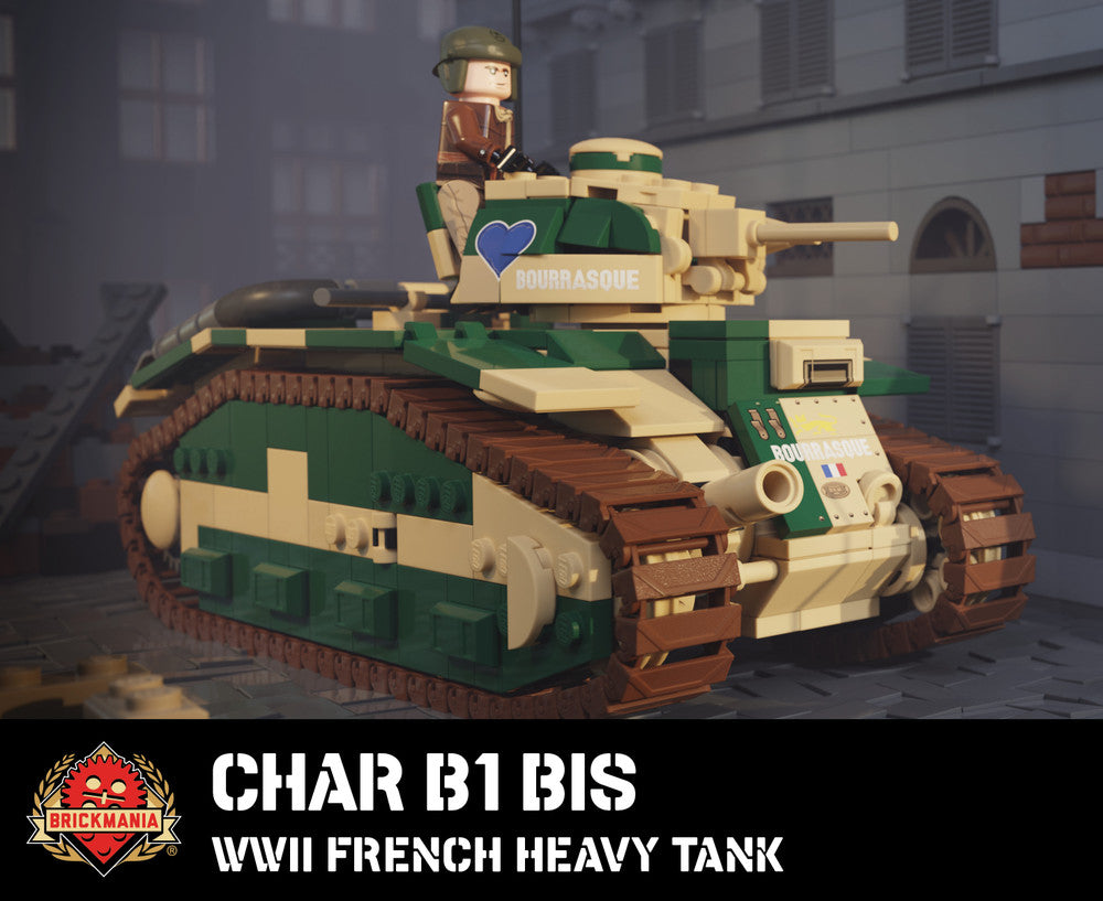 Brickmania 1/35 Scale Char B1 bis (weight, WORM) Brick Model Kit Brickmania