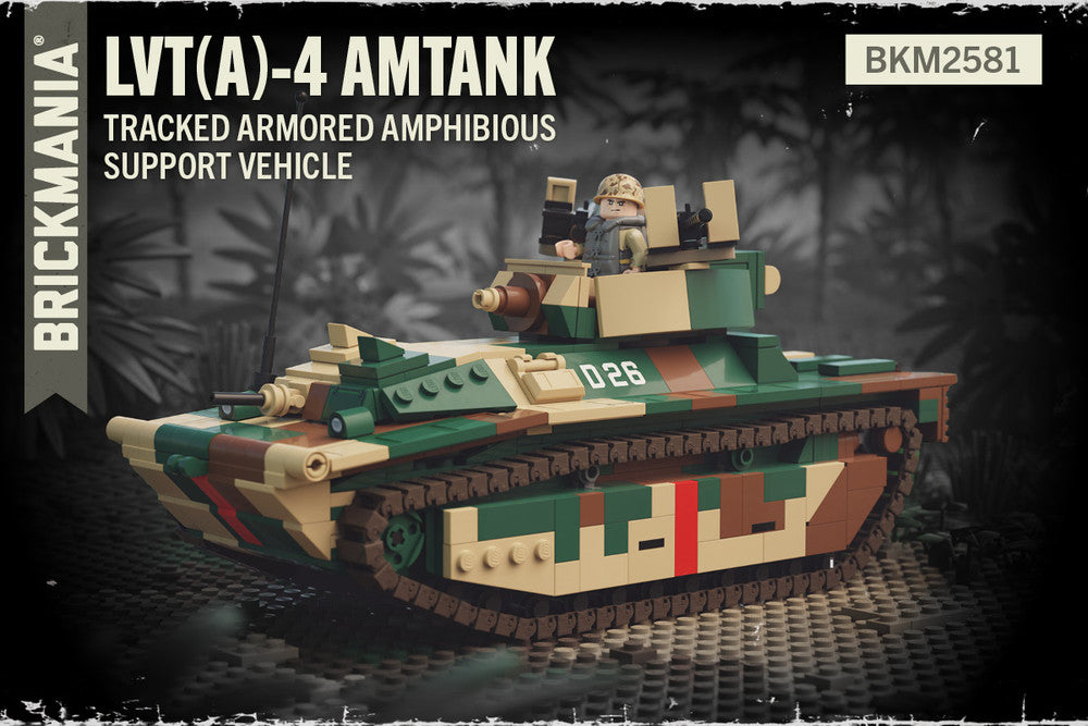 Brickmania 1/35 Scale LVT (A)-4 Amtank (weight, WORM) Brick Model Kit Brickmania