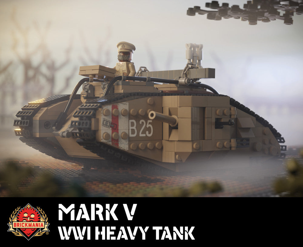 Brickmania 1/35 Scale Mark V tank (weight, WORM) Brick Model Kit Brickmania