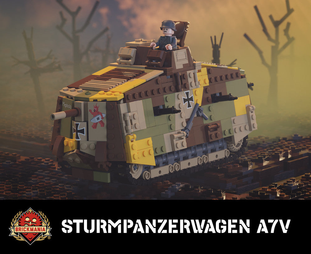 Brickmania 1/35 Scale Sturmpanzerwagen A7V (weight, WORM) Brick Model Kit Brickmania