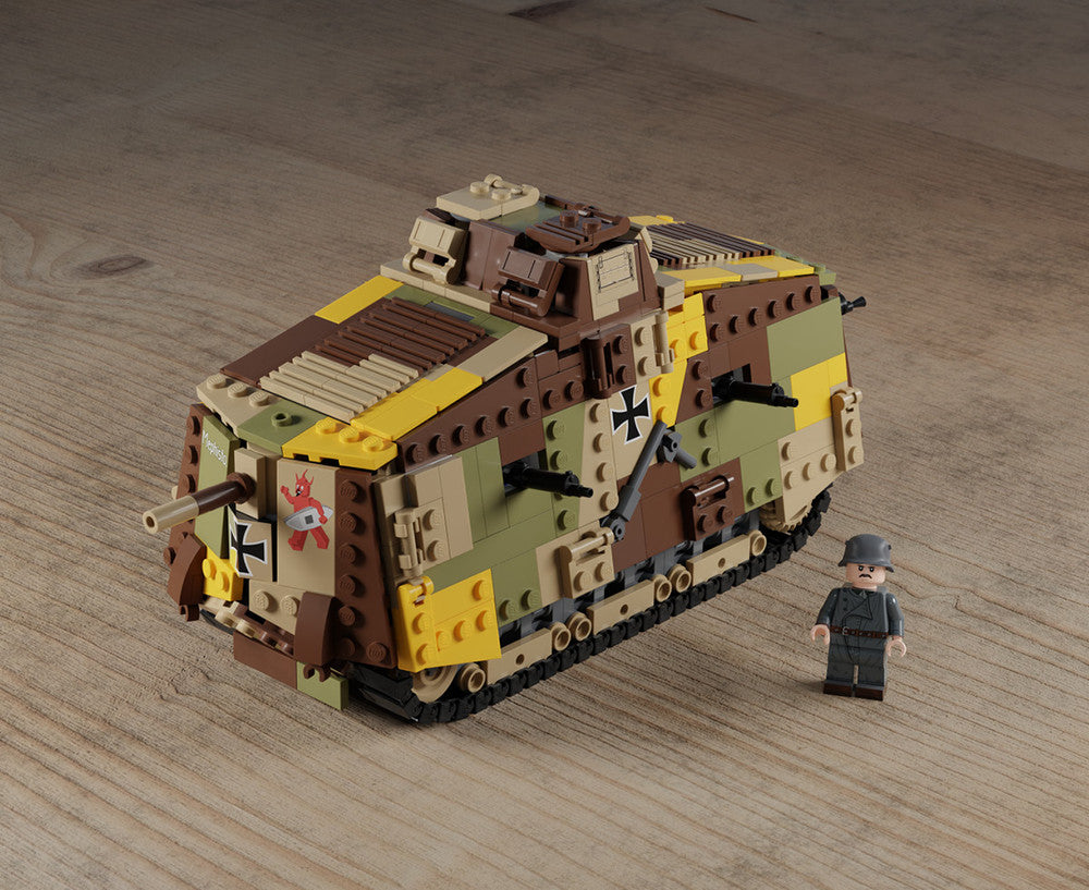 Brickmania 1/35 Scale Sturmpanzerwagen A7V (weight, WORM) Brick Model Kit Brickmania