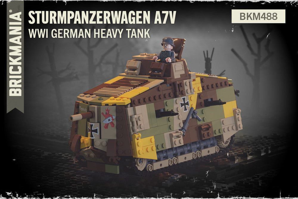 Brickmania 1/35 Scale Sturmpanzerwagen A7V (weight, WORM) Brick Model Kit Brickmania