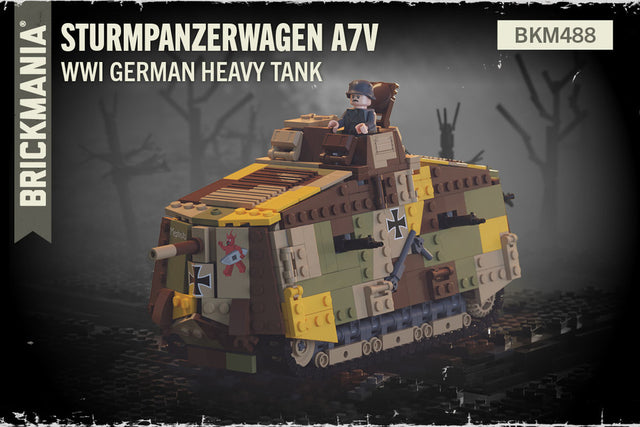 Brickmania 1/35 Scale Sturmpanzerwagen A7V (weight, WORM) Brick Model Kit Brickmania