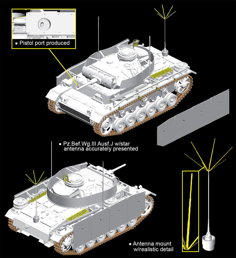 Dragon 1/35 Pz.Bef.Wg.III Ausf.J/Pz.III Ausf.J (Tp) Early Production (2 in 1)