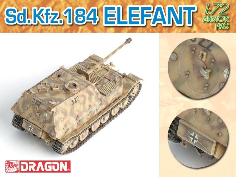 Dragon 1/72 Armour Pro Sd Kfz 184 Elephant