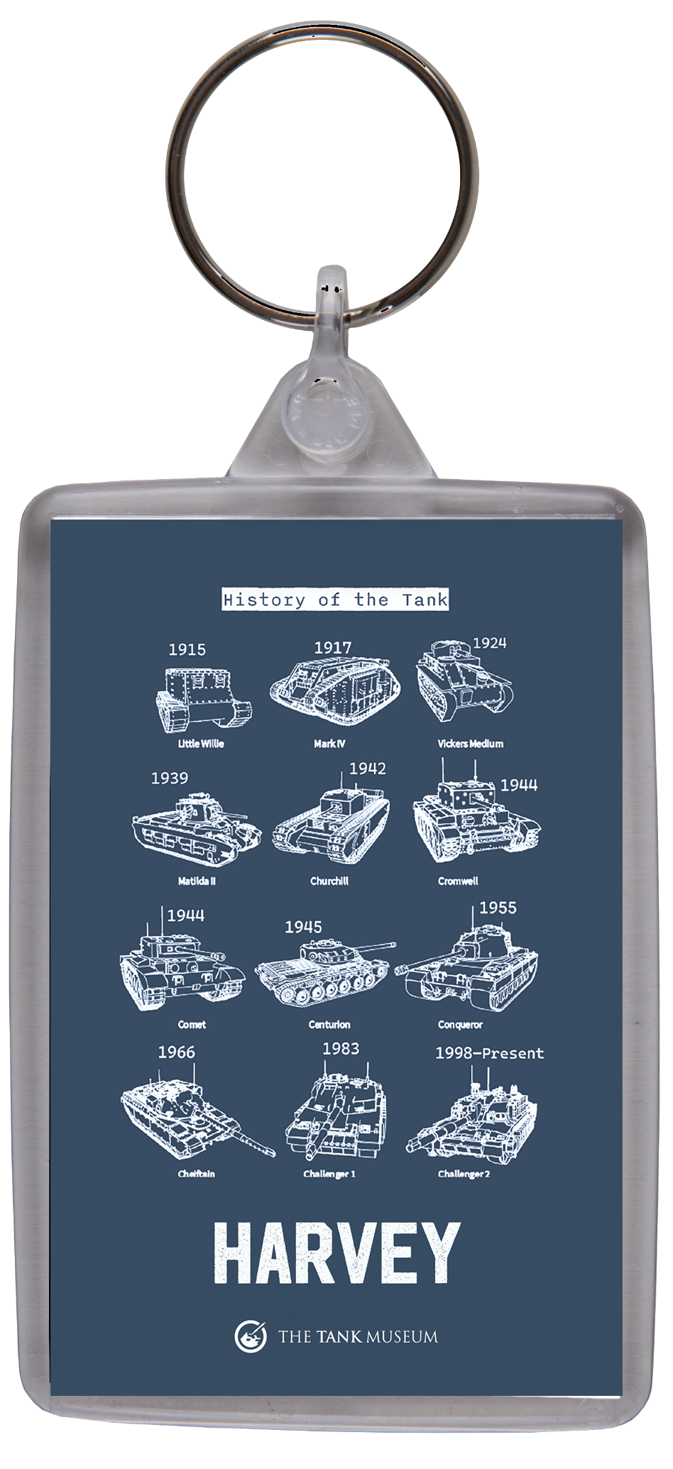 British Tanks Personalised Keyring Keyring My Moments