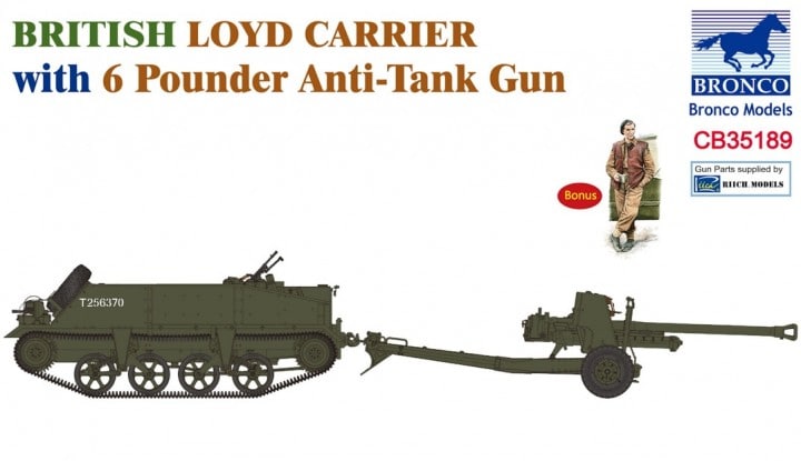 Bronco Loyd Carrier with 6 Pounder AT Gun