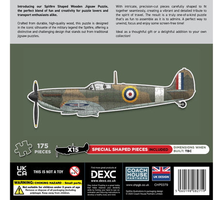 Spitfire Shaped Wooden Puzzle Jigsaw Puzzle [variant_option4]